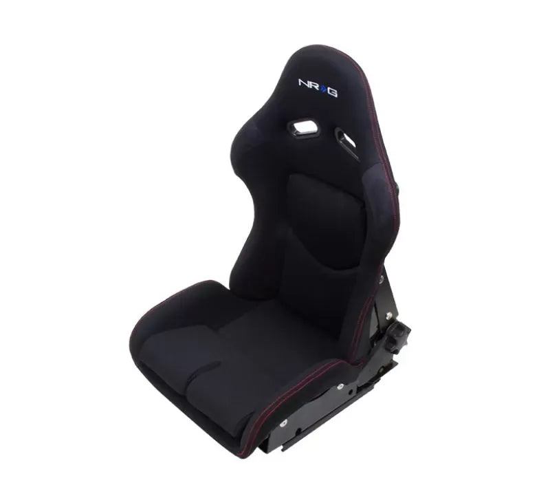 NRG FRP Reclinable Bucket Seat One-Piece Black Red