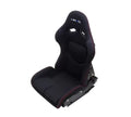 NRG FRP Reclinable Bucket Seat One-Piece Black Red
