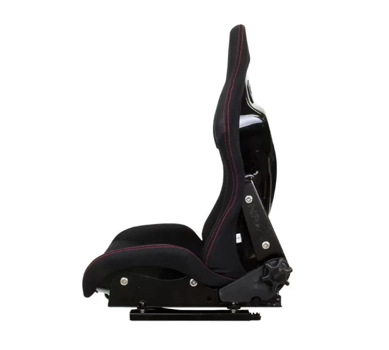 NRG FRP Reclinable Bucket Seat One-Piece Black Red