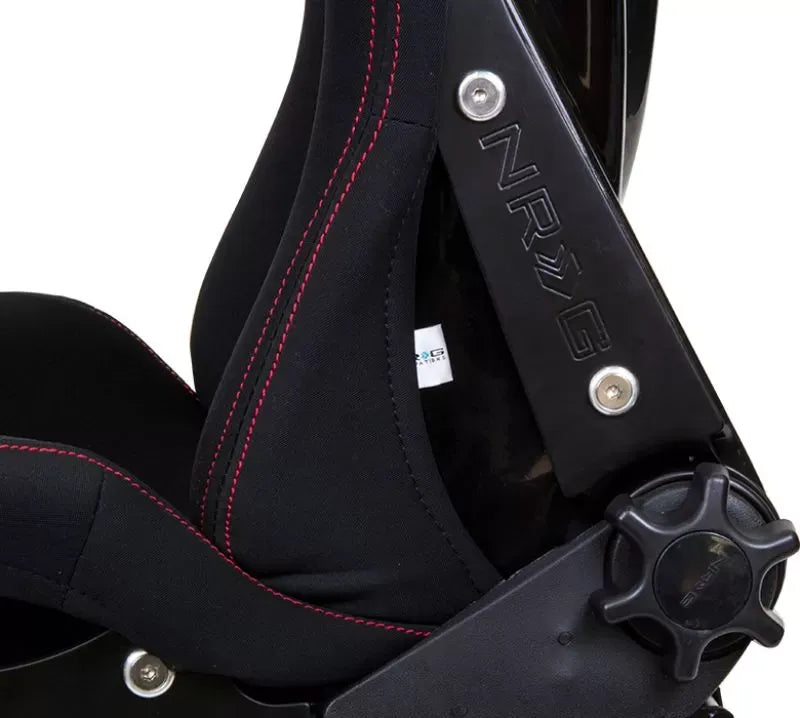 NRG FRP Reclinable Bucket Seat One-Piece Black Red