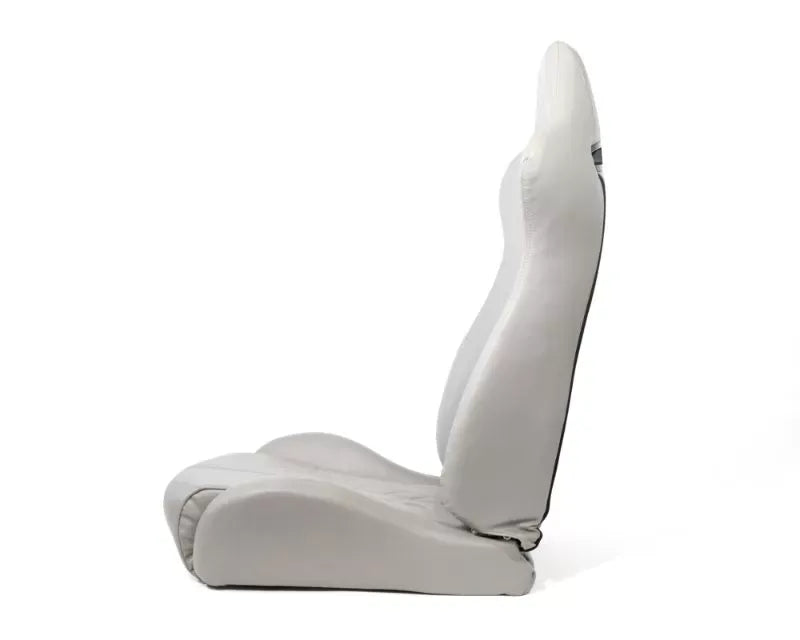 NRG The Arrow Sports Seat Vinyl  Grey with Grey Stitching