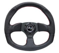 NRG Reinforced Steering Wheel Leather Steering Wheel Red Stitch