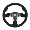 NRG Reinforced Steering Wheel 320mm Alcantara Steering Wheel Black Stitch