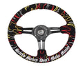 NRG 3" Deep, 5mm Reinforced Steering Wheel, Ryan Litteral Signature