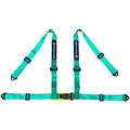 Universal Green 4 Point Buckle Racing Seat Belt Harness Nylon