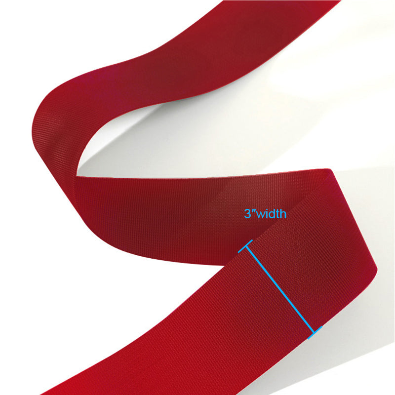 Universal 2" Wide 4 Point Buckle Racing Seat Belt Harness Nylon Red