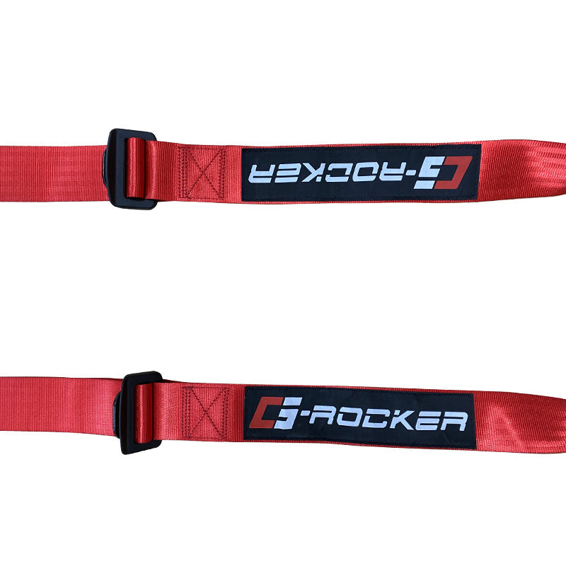 Universal 4 Point Buckle Red Racing Harness Racing Seat Belt Nylon