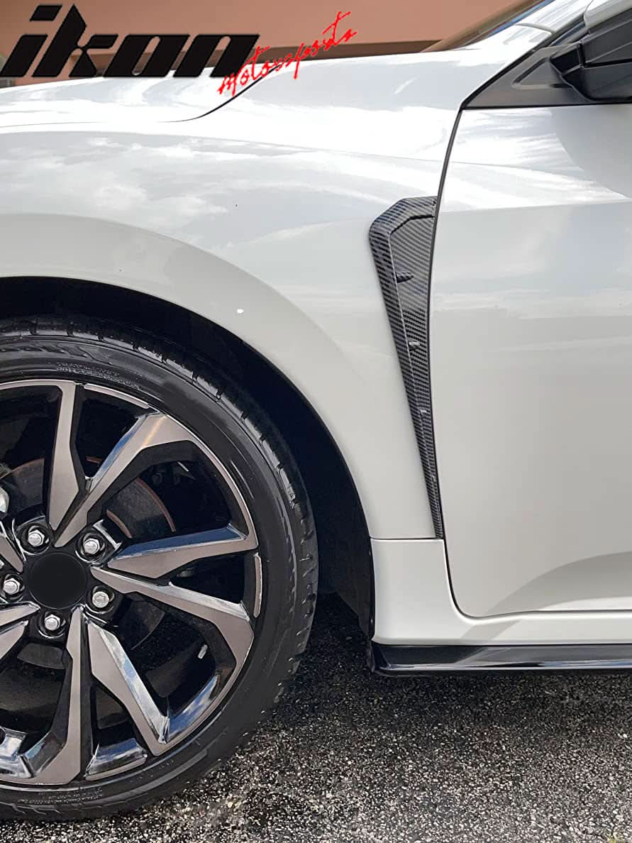 2016-2021 Honda Civic Type-R Style CF Hydro Dip Side Vent Fender ABS