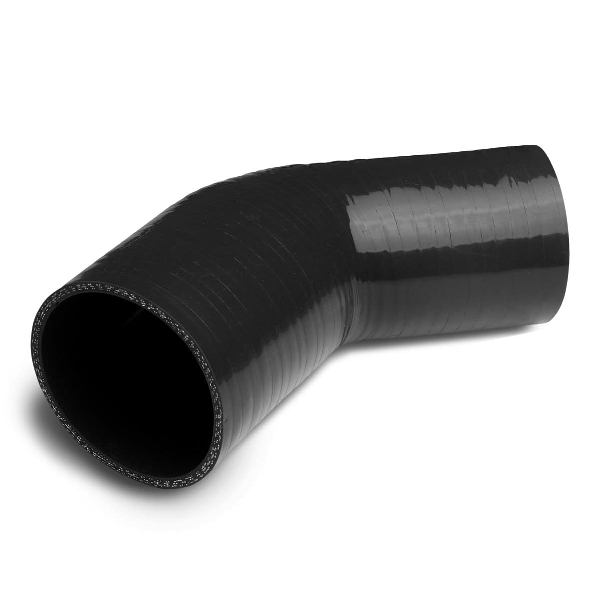 3.00" to 3.50" Silicone Reducer Hose 90 Degree 3-Ply Black