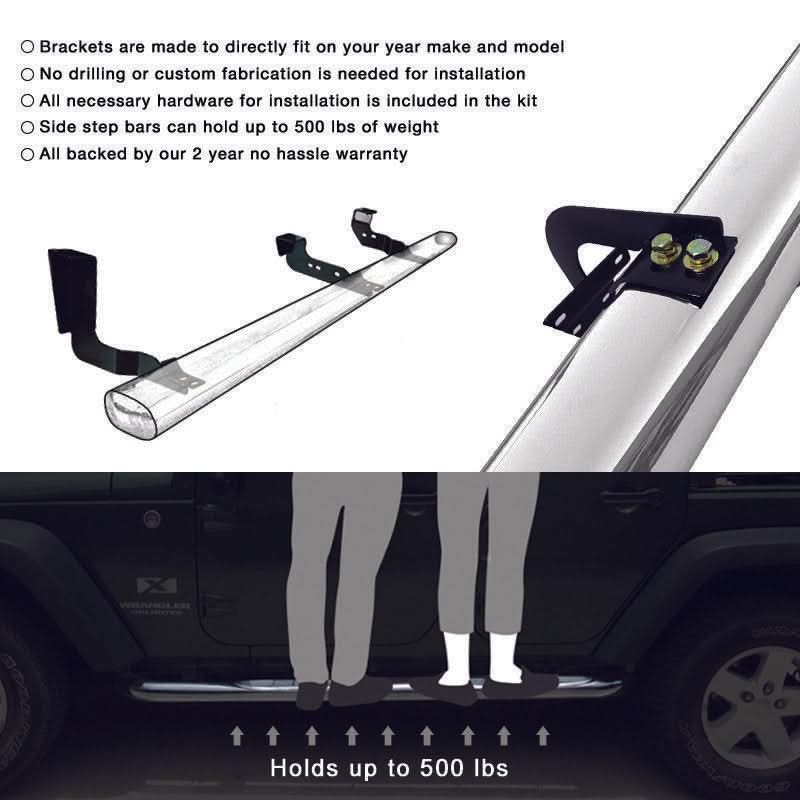 2015-2022 Ford F150 F250 F350 F450 Super Cab 5In Running Boards