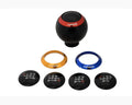 NRG Black Shift Knob with 4 Interchangeable Rings Universal