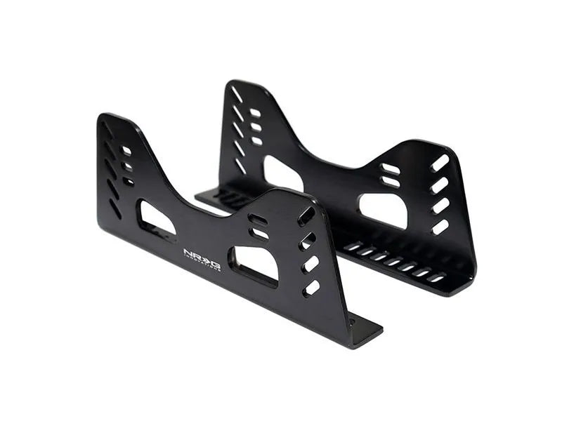 NRG Tall High Grade Aluminum Side Mount Bracket in Pairs - Black