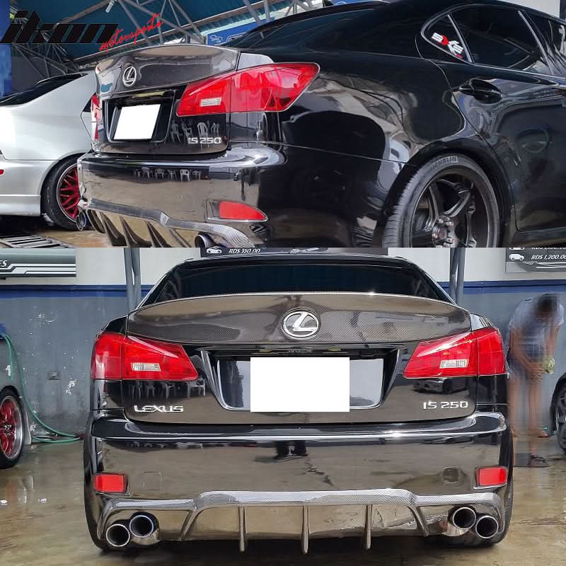 2006-2013 Lexus IS250 IS350 ISF IK Style Trunk Spoiler Carbon Fiber