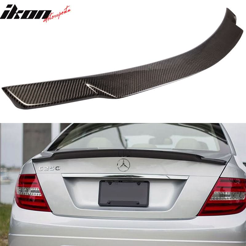 2008-2014 Benz C-Class W204 Sedan V Style Carbon Fiber Trunk Spoiler