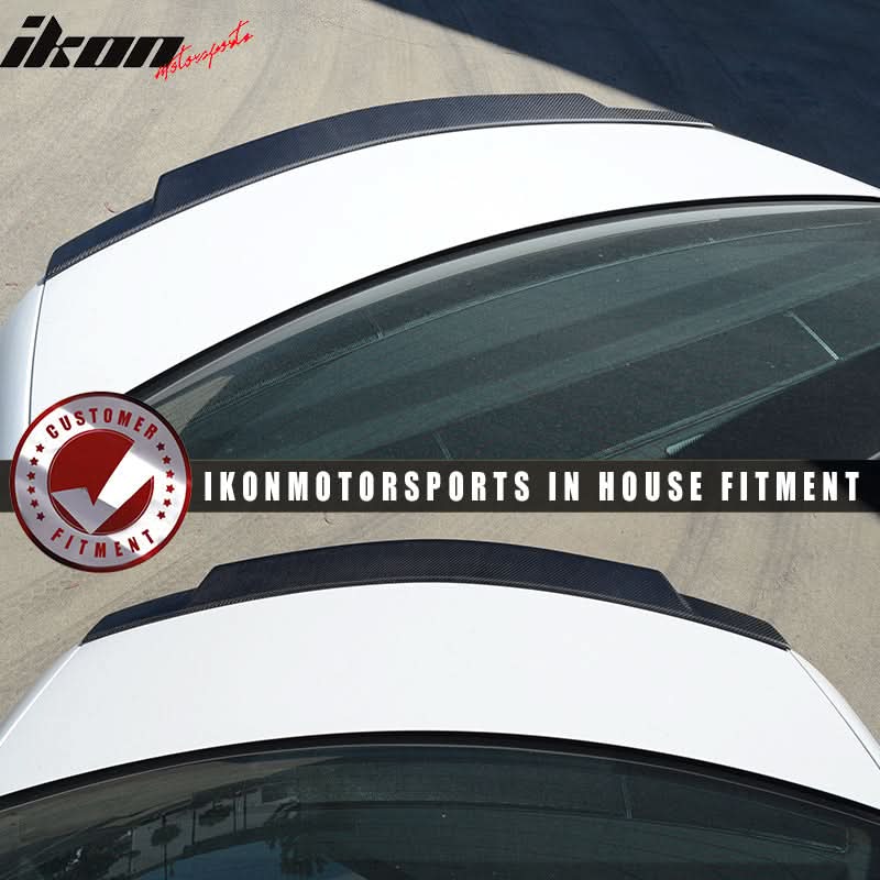 2008-2014 Mercedes Benz W204 Sedan V Matte Carbon Fiber Trunk Spoiler