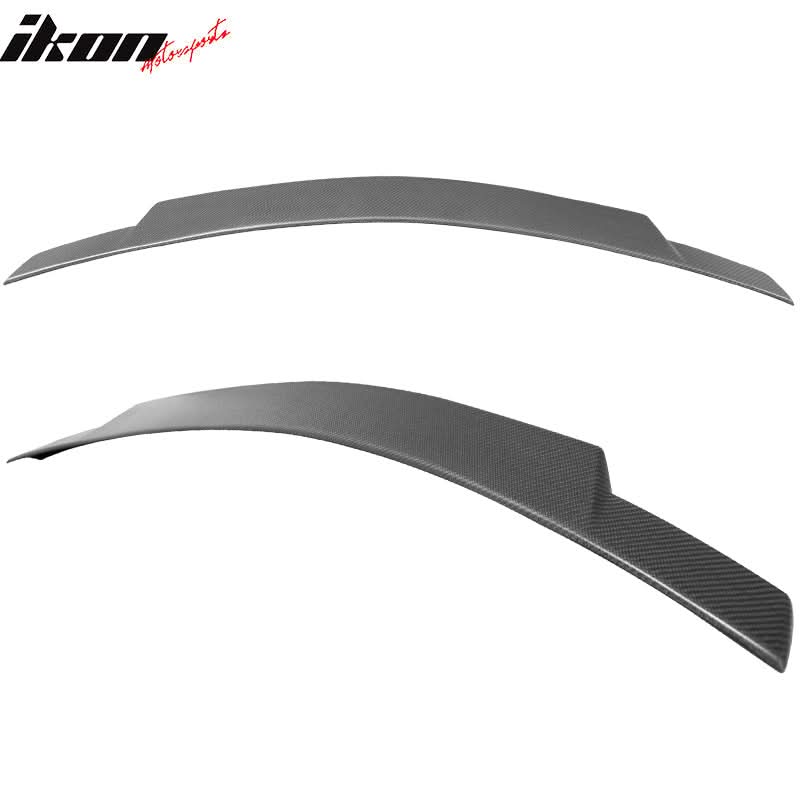 2008-2014 Mercedes Benz W204 Sedan V Matte Carbon Fiber Trunk Spoiler