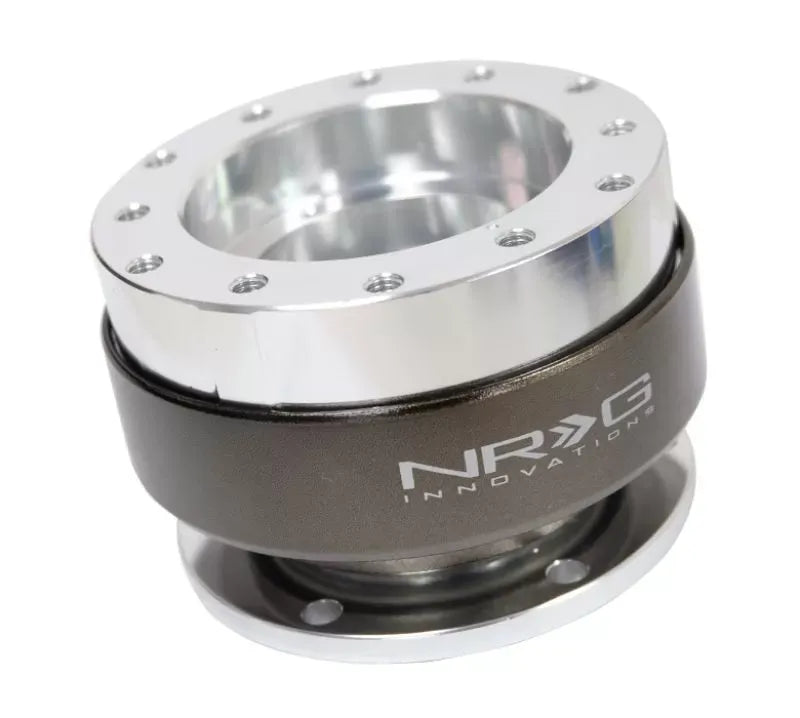 NRG Quick Release Gen 1.5 Silver Body Chrome Ring SFI SPEC 42.1