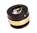NRG Quick Release Gen 2.0 Black Body Chrome Gold Ring