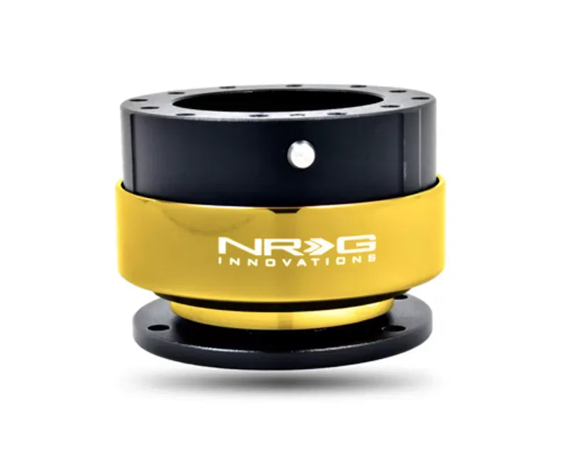 NRG Quick Release Gen 2.5 Black Body Chrome Gold Ring
