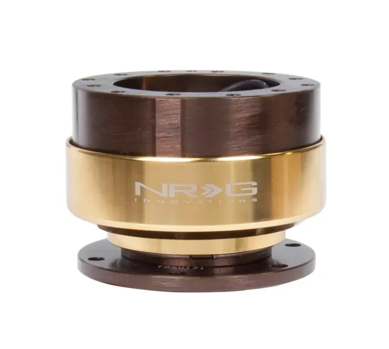 NRG Quick Release Gen 2.0 Bronze Body Chrome Gold Ring