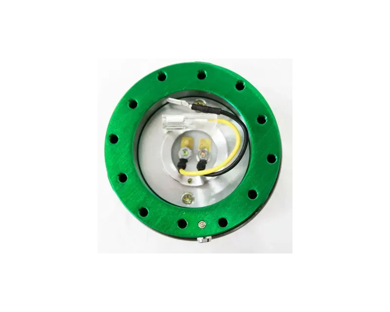 NRG Quick Release Gen 2.0 Green Body Titanium Chrome Ring