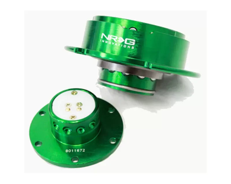 NRG Quick Release Gen 2.5 Green Body Titanium Chrome Ring