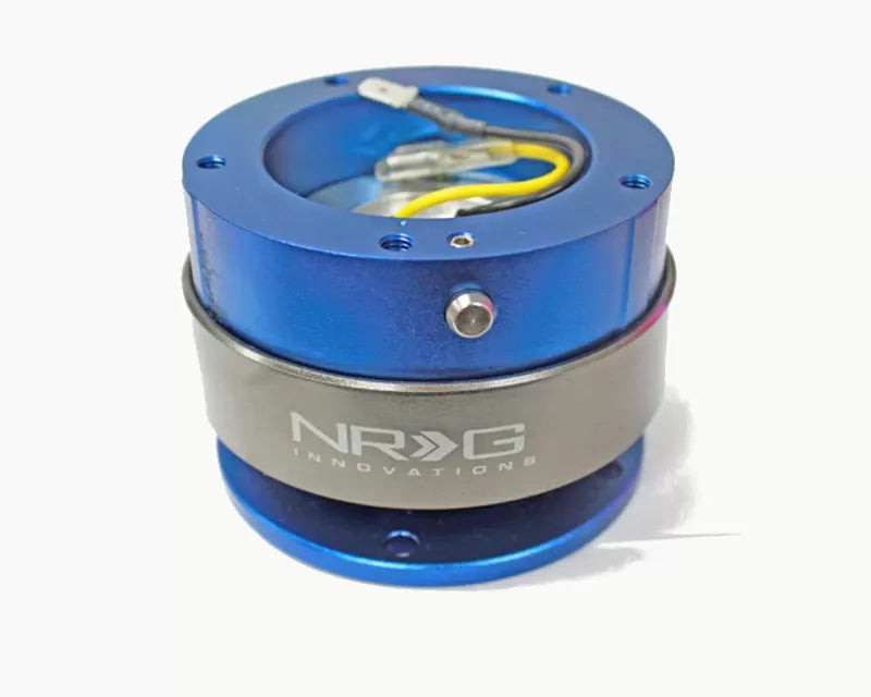 NRG Quick Release Gen 2.0 5-Hole Blue Body Titanium Chrome Ring