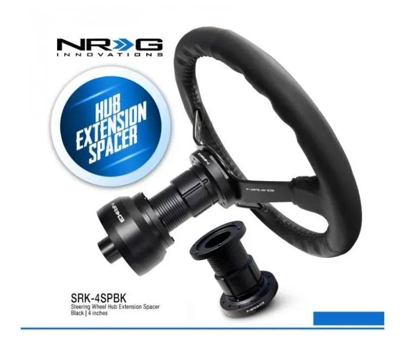 NRG 4 Inch Steering Wheel Hub Extension Spacer Black