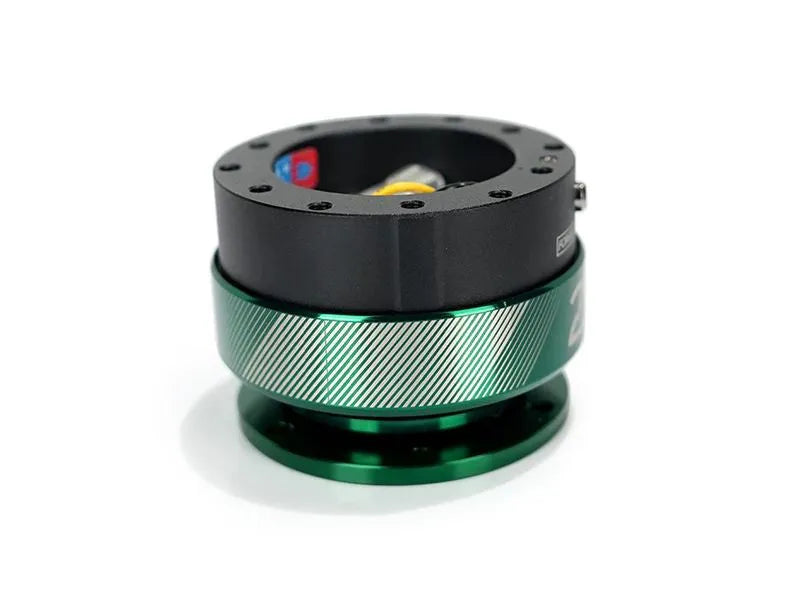 NRG Quick Release 2.0 - 20 Year Anniversary Black Body/Emerald Ring