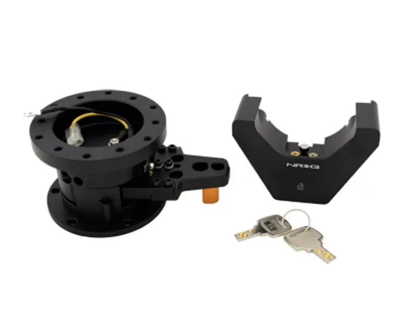 NRG Black Steering Wheel Quick Tilt System with Lock Universal