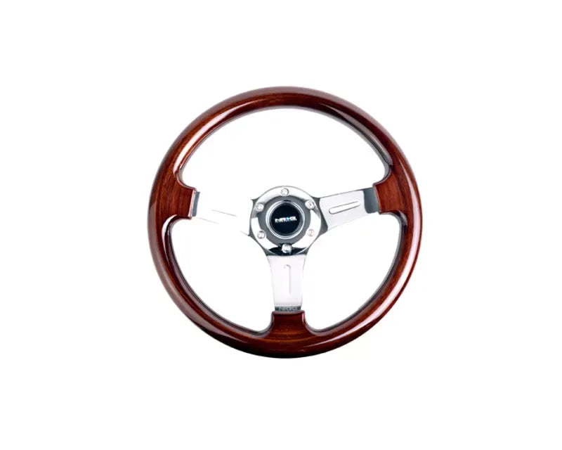 NRG Chrome 3 Spoke Center 330mm Classic Wood Grain Wheel Universal
