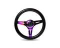 NRG Black Inlay 3 Neochrome Spokes 310mm Classic Black Wood Grain Wheel Universal