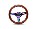 NRG Black Inlay 3 Neochrome Spokes 310mm Classic Dark Wood Grain Wheel Universal