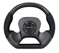 NRG Carbon Fiber Steering Wheel with Leather Accent 320mm 2-Tone Carbon