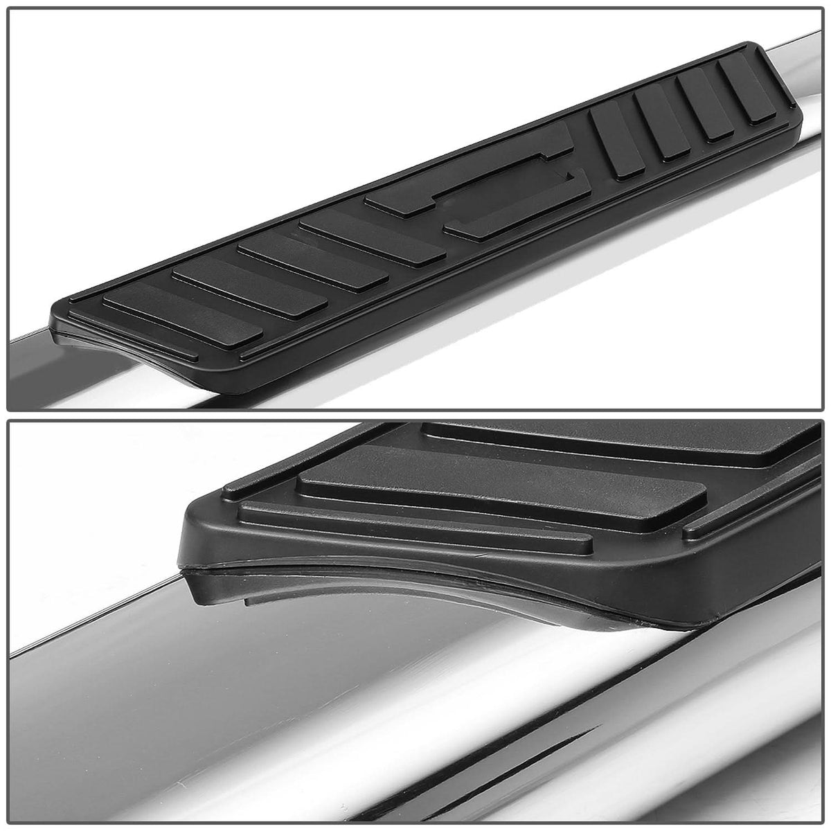 04-08 Ford F-150 SuperCab 5" Oval Straight Nerf Bars Silver