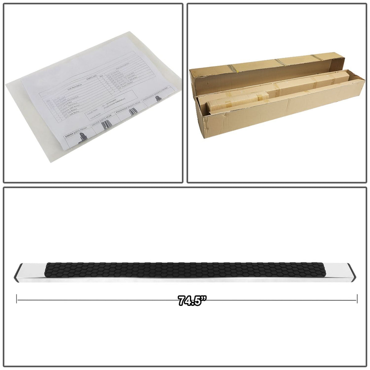 99-16 Ford F-250 F-350 F-450 F-550 Super Duty 5" Honeycomb Nerf Bars