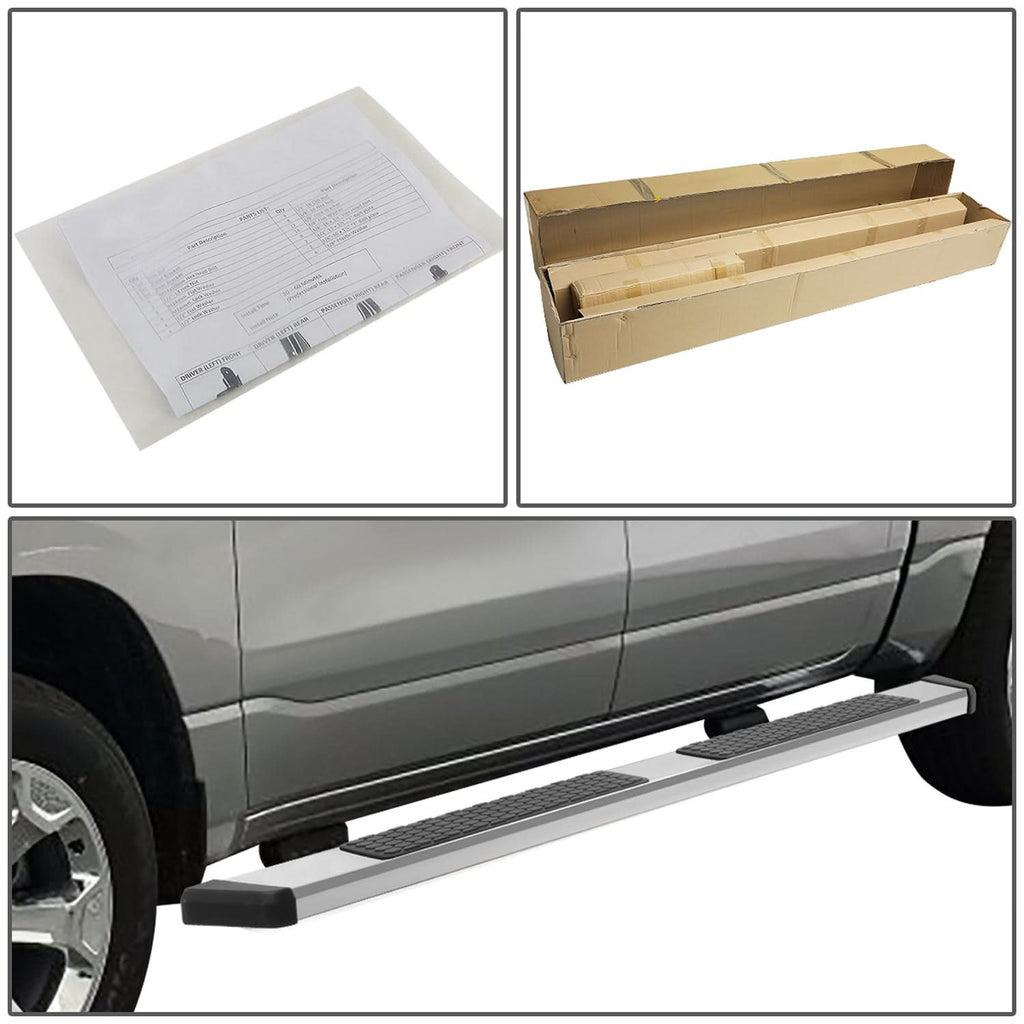2019-2020 Chevrolet Silverado GMC Sierra 5 Inch Oval Nerf Bars Chrome