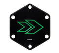 NRG Hexagonal Horn Delete Button Steering Wheel Cap Arrow Logo engraved Green