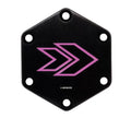 NRG Hexagonal Horn Delete Button Steering Wheel Cap Arrow Logo engraved Purple