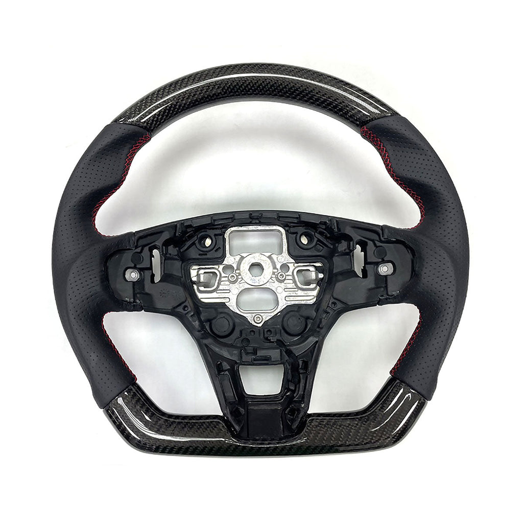 2020-2024 Focus Escape Steering Wheel Red Stitch Carbon Fiber Leather