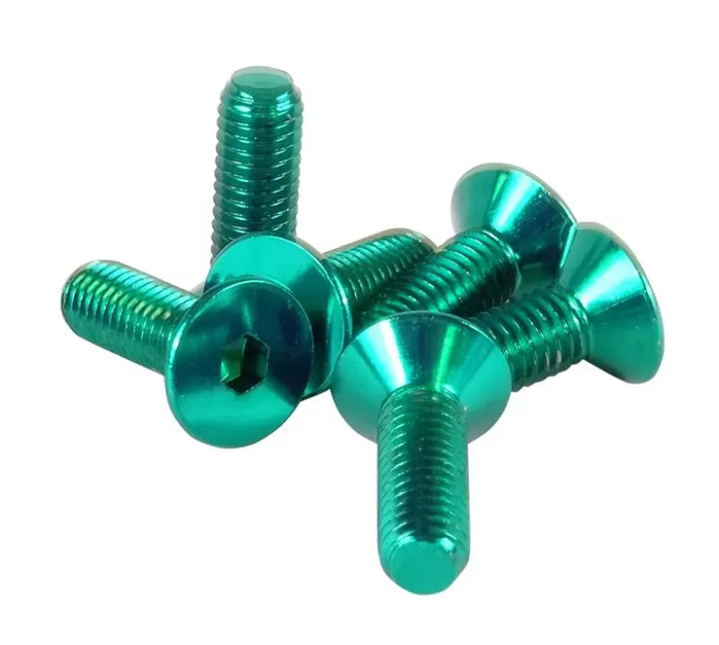 NRG Steering Wheel Screw Kit Upgrade Green Conical