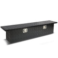63" Black Aluminum Crossover Truck Tool Box with Lock