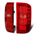2014-2019 Chevrolet Silverado GMC Sierra Dual LED Tail Lights Chrome