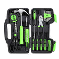 39-Piece Tool Set with Storage Box - Black/Green
