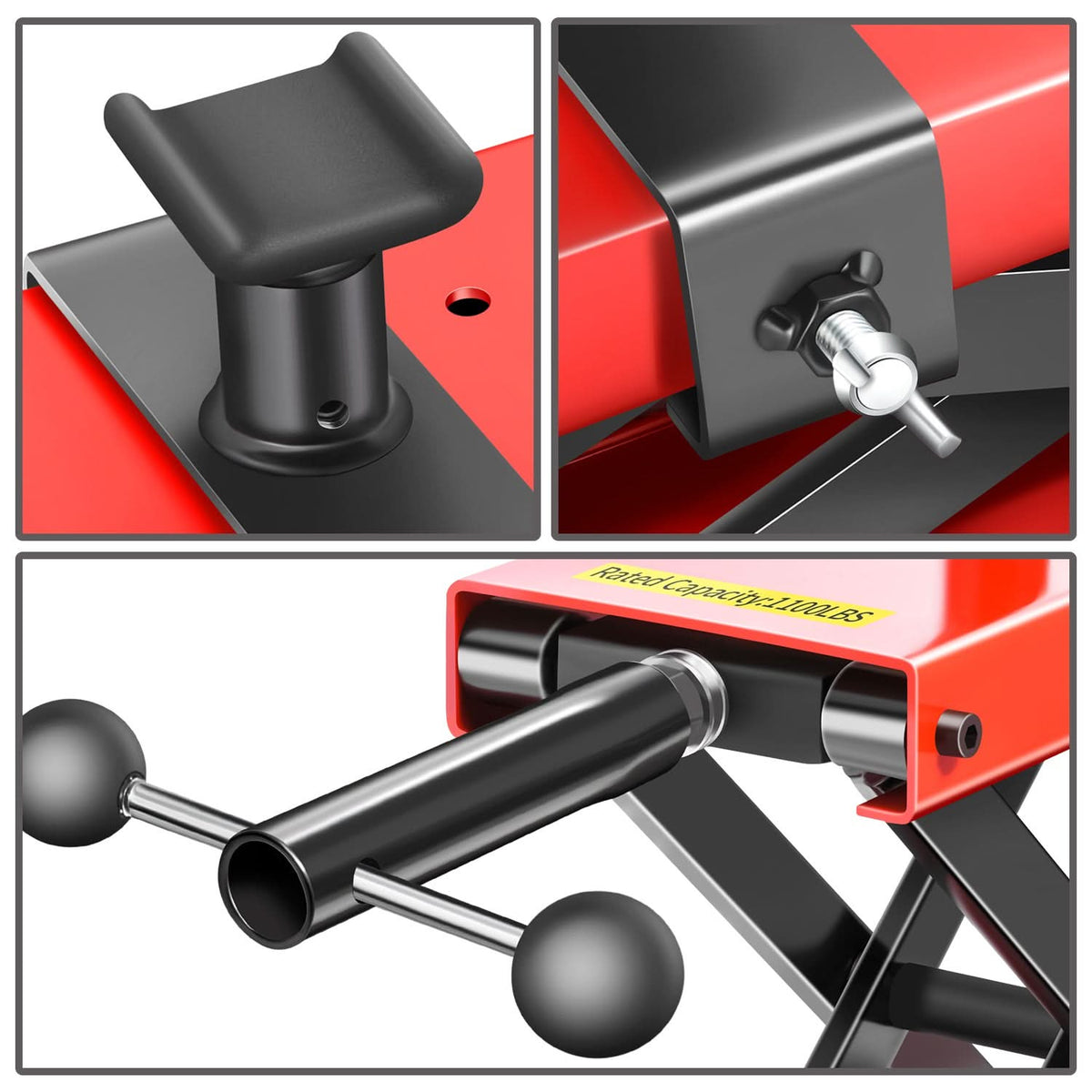1100LBS Mini Motorcycle Lift 2 in 1 with Rubber Mat