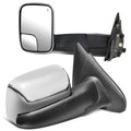 02-09 Dodge Ram Towing Mirrors Pair Powered Heated Chrome