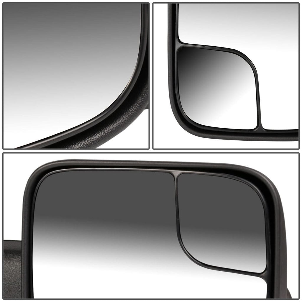 02-08 Dodge Ram 1500 / 03-09 Ram 2500 3500 Manual Towing Mirrors - Black