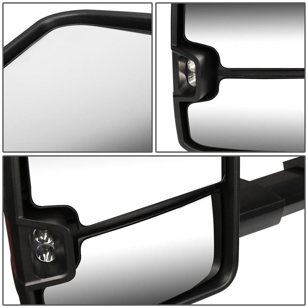 88-02 Chevy GMC C/K Series Manual Towing Mirrors - LED Signal Black