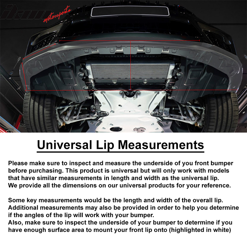 Universal Bumper Lip Splitter Canards Spats Carbon Fiber