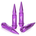 Spiked Lug Nut Style Valve Caps - 60MM Purple Polyurethane